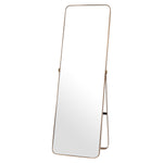 Eichholtz Mirror Hardwick frame and stand with rounded corners and a brushed brass finish, this cheval mirror is