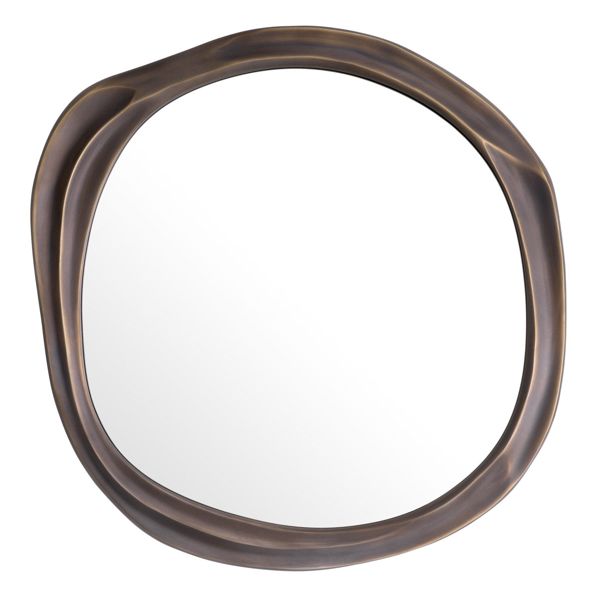 Eichholtz Mirror Karma S wall. With its organic shape and stunning bronze highlight finish, it exudes elegance and charm.