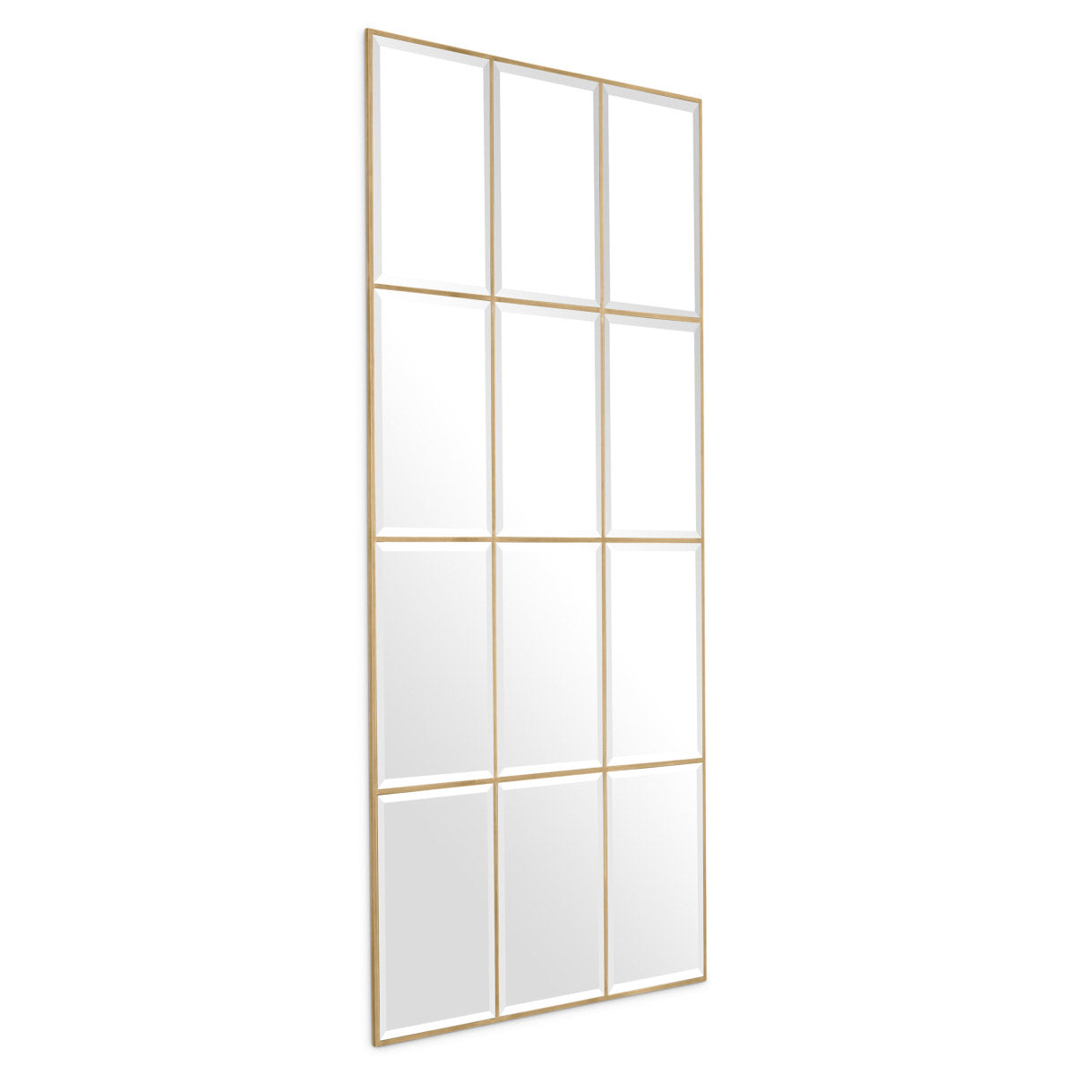 Eichholtz Mirror Kravis with a vintage brass finish, the beveled mirror glass enhances its visual appeal, creating a