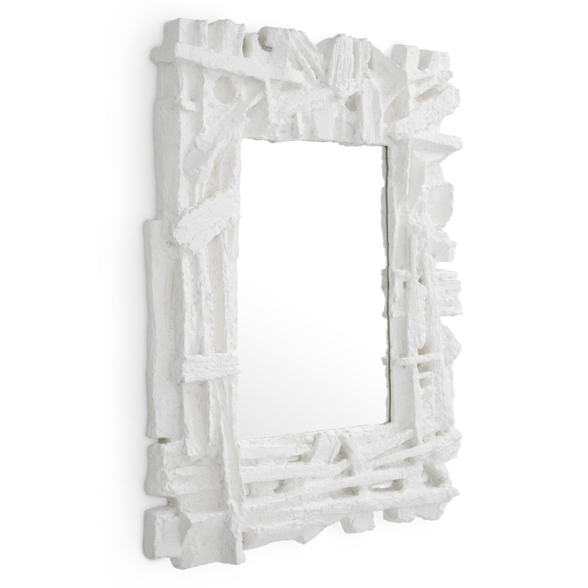 Eichholtz Mirror Masonic The Eichholtz Masonic Mirror in classic white has a statement brutalist design for timeless opulence.