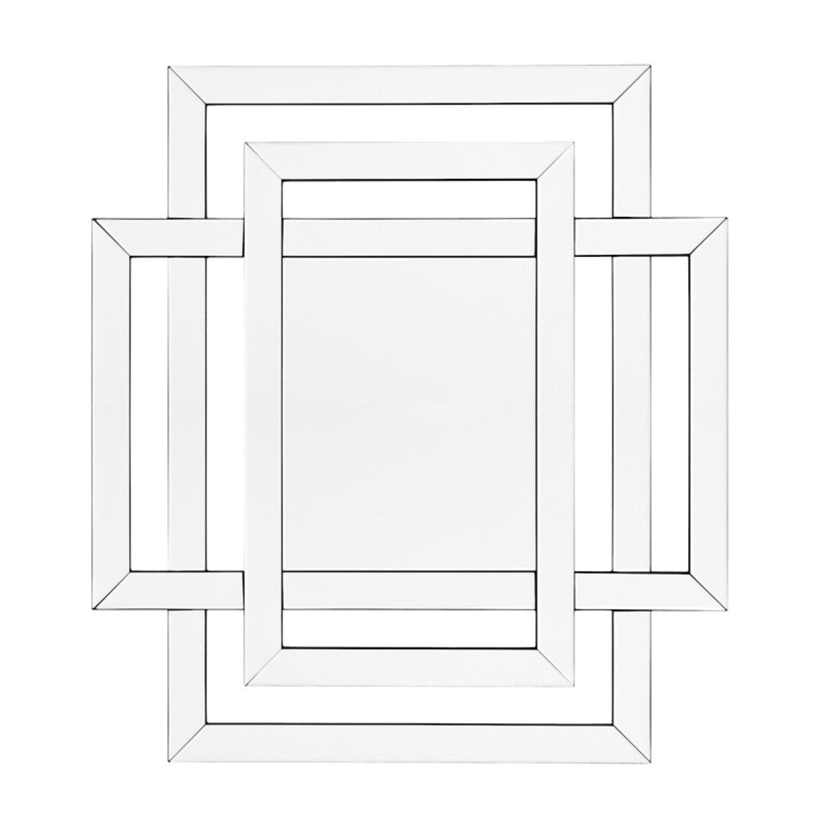 Eichholtz Mirror Mortimer The distinctive Mortimer Mirror features an interlocking mirrored frame of clear mirror glass. This unique