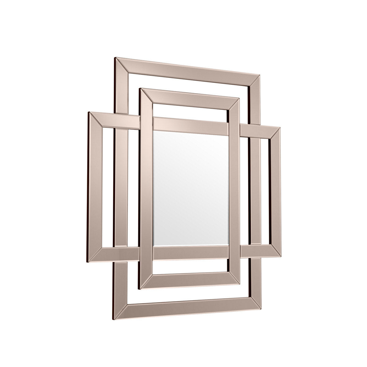 Eichholtz Mirror Mortimer The distinctive Mortimer Mirror features an interlocking mirrored frame of bronze mirror glass. This unique