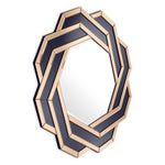 Eichholtz Mirror Mulini artisans, this inviting mirror is characterised by an alluring amber and black glass design. With