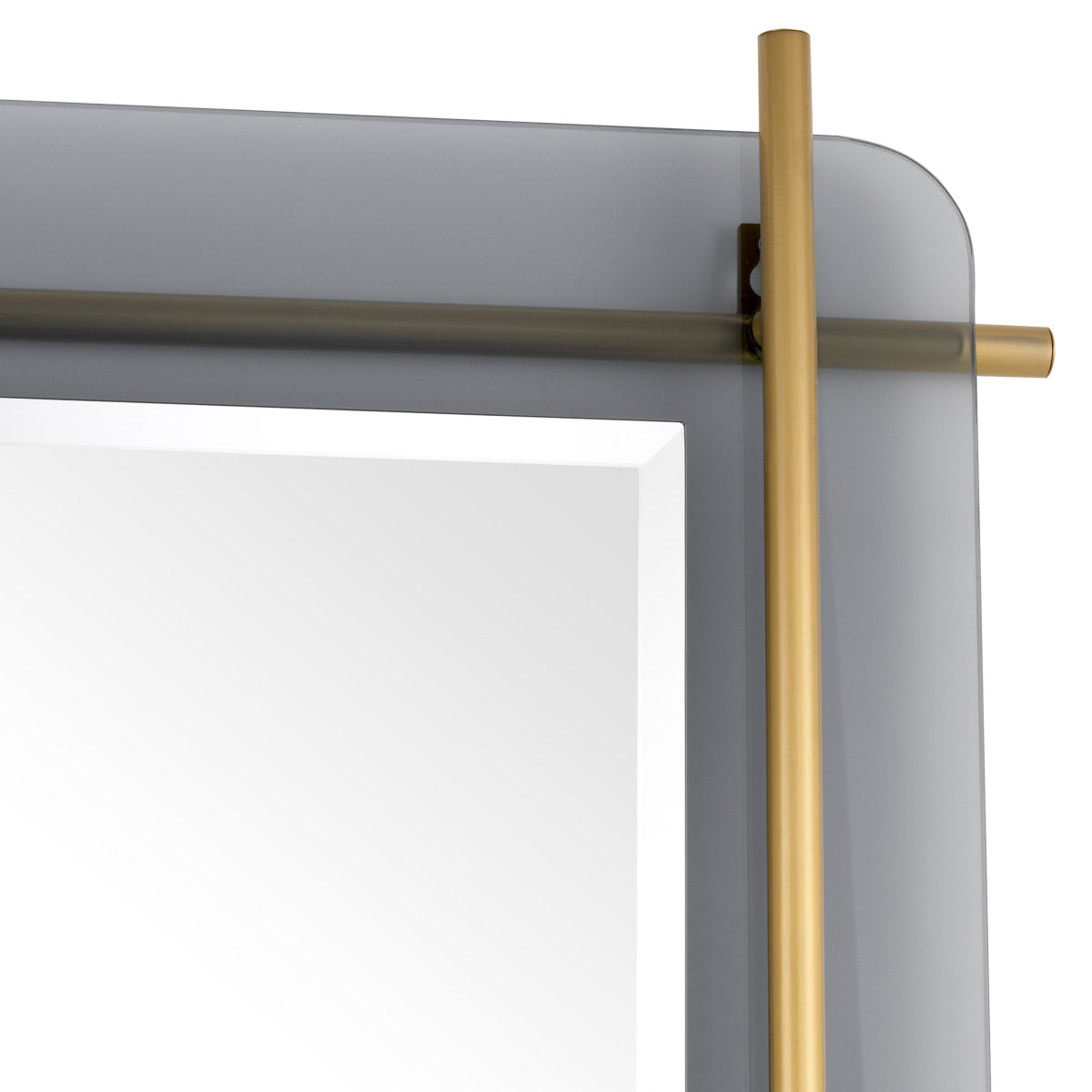 Eichholtz Mirror Quinn by four sleek metal rods with a brushed brass finish. Combine it with Console Table