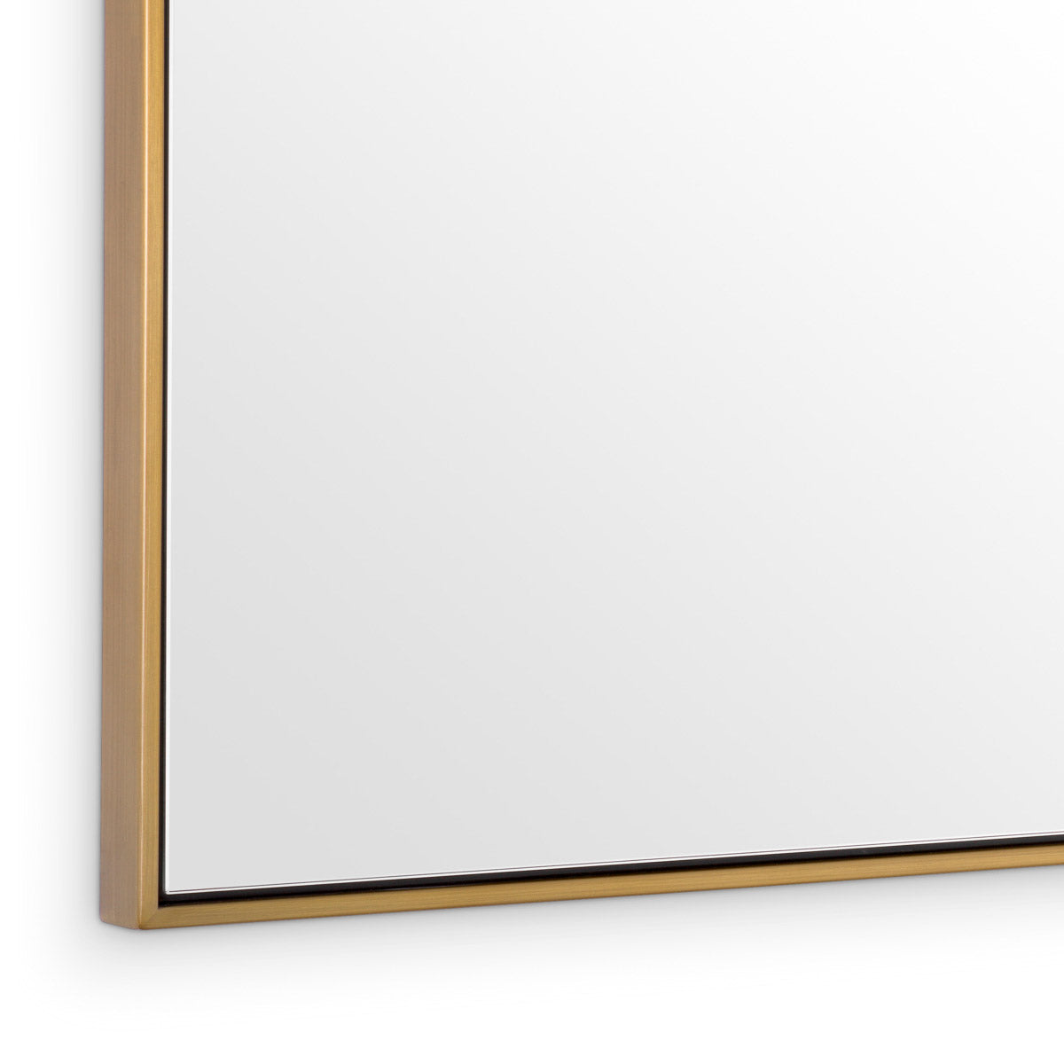 Eichholtz Mirror Redondo L brushed brass finish. Complete with vertical and horizontal hanging points, this great wall mirror can