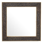 Eichholtz Mirror Risto square design. The antique brass edge creates a versatile accent to complement various decor themes. Mirror