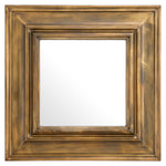 Eichholtz Mirror Sanoma L living space. The large, bold frame in a vintage brass finish exudes luxury, ideal for