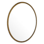Eichholtz Mirror Vezzola craftsmanship. The vintage brass finish enhances its sophisticated charm, making it a perfect addition to