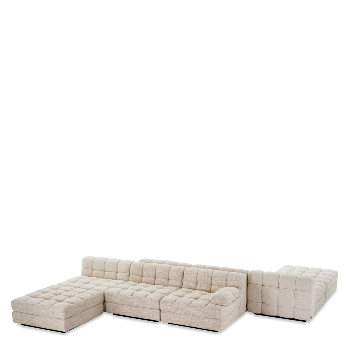 Eichholtz Modular Sofa Dean - Ottoman Dean ottoman, gracefully tailored in skyward sand fabric. This luxurious, adaptable piece can be co...