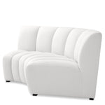 Eichholtz Modular Sofa Lando corner or a snug C-shaped seater. This round corner piece in Savona white is a perfect