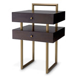 Brown Oak Side Table Bedini