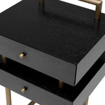 Brown Oak Side Table Bedini