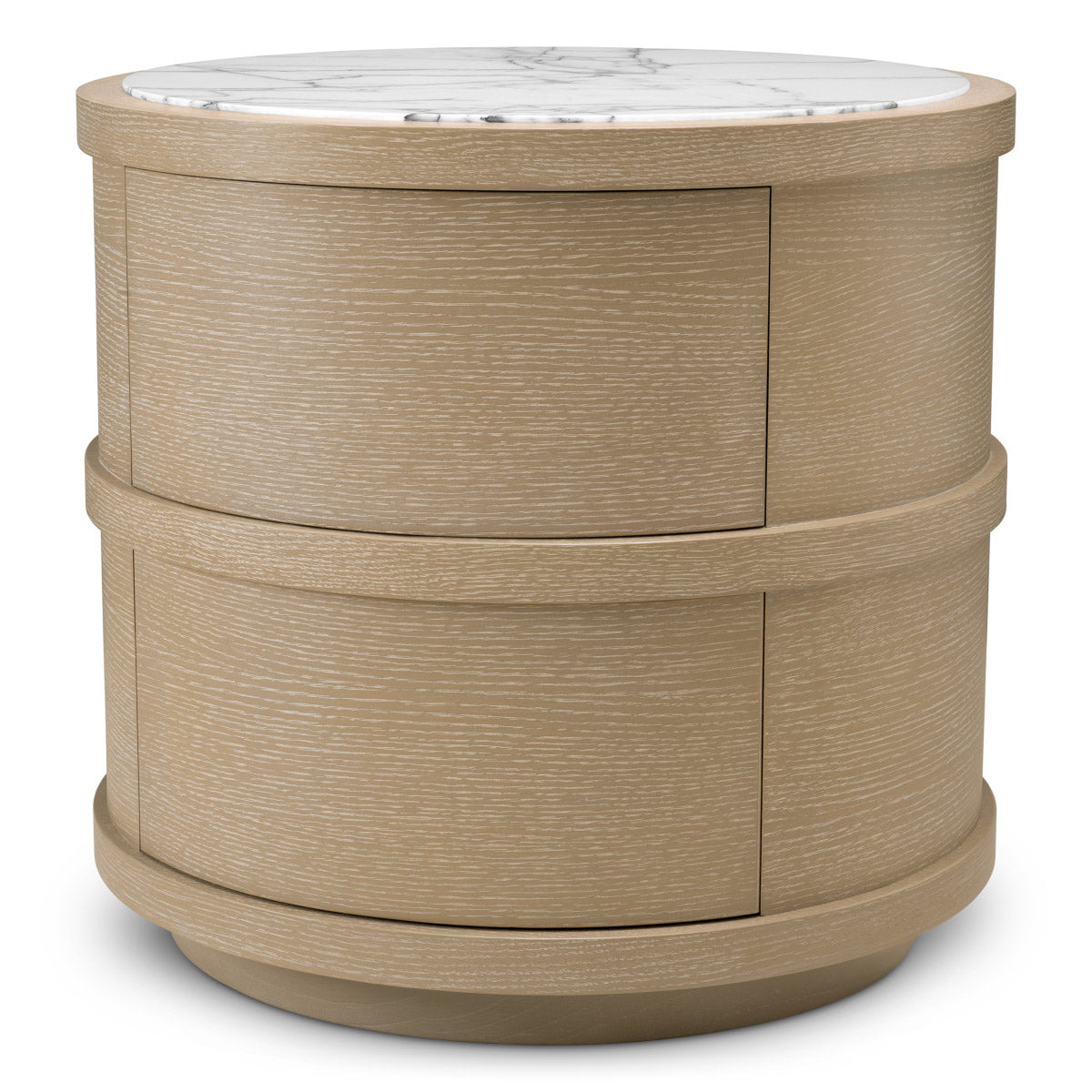 Eichholtz Nightstand Cabana round The Cabana Nightstand is a delightful piece in washed oak veneer and adorned with an