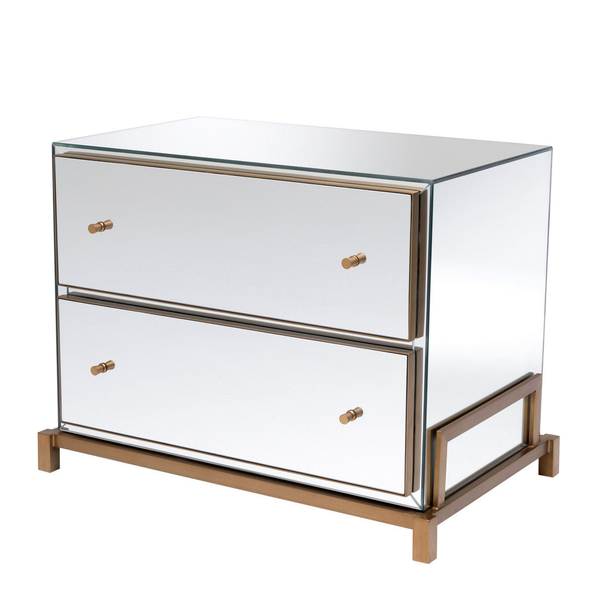 Eichholtz Nightstand Clarington Add a bright and fresh touch to your bedroom with the mirror glass Clarington Nightstand,
