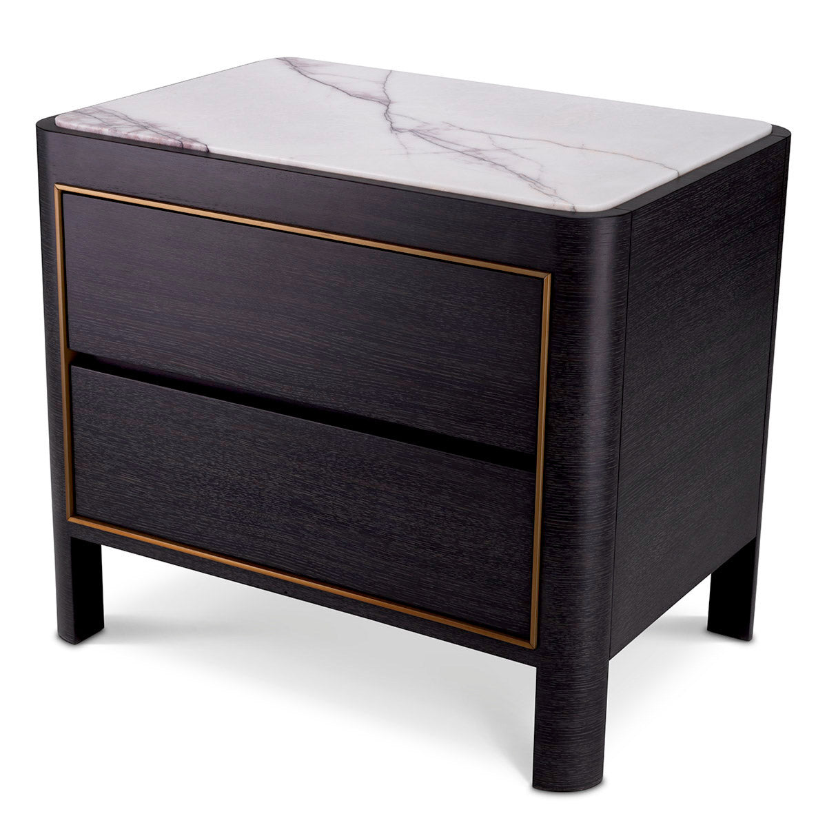 Eichholtz Nightstand Corazon Nightstand Corazon is a chic and organised bedside table. Wrapped in a charcoal grey oak
