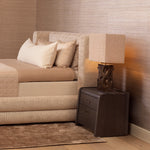 Eichholtz Nightstand Joane contours and refined bronze finish radiate sophistication, while two spacious drawers offer chic storage. Perfect