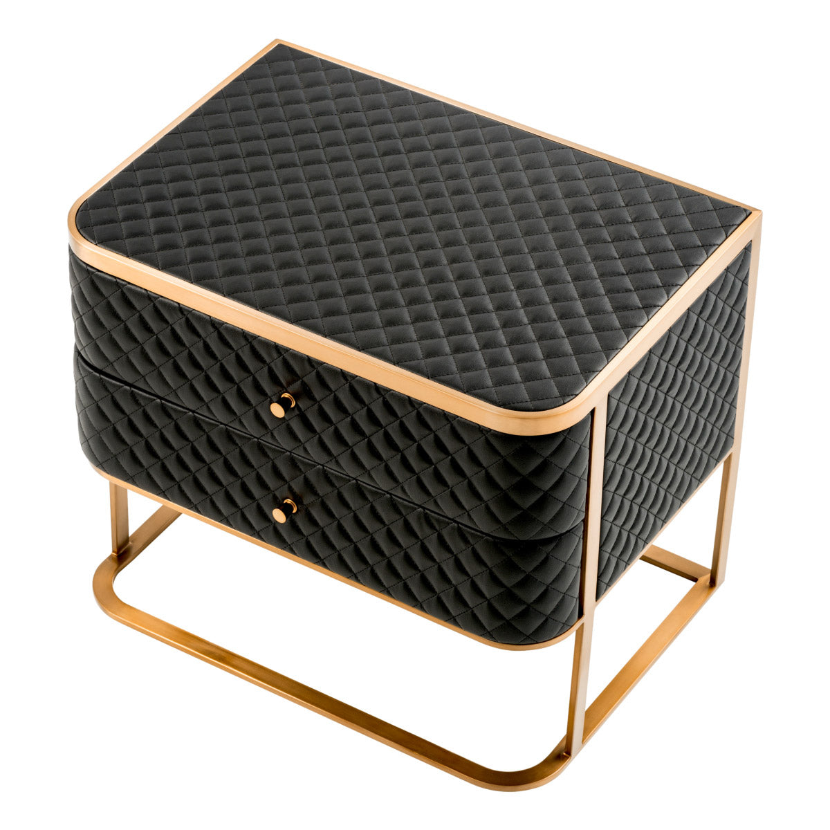 Eichholtz Nightstand Monfort with brushed brass finish. Nightstand Monfort Crafted by Eichholtz this nightstand pairs refined design with