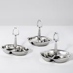 Eichholtz Nut Bowl Wisard serving surface. Exuding Equestrian style, it has a stirrup design lifting handle which completes the