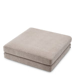 Eichholtz Ottoman Lounge Club greige fabric, complemented by sleek black feet. Crafted to redefine comfort and style, this exclusive