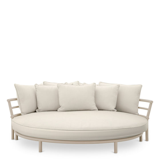 Eichholtz Outdoor Bed Laguno Experience outdoor comfort and style with the Laguno Round Sofa. Its sand finish exudes a