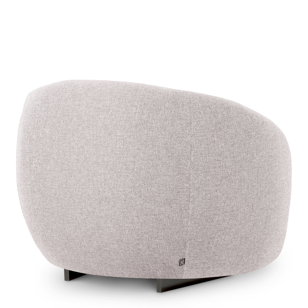 Eichholtz Outdoor Chair Brice Cosy and contemporary, this elegantly curved chair features a stylish Mauritius light grey fabric. Its