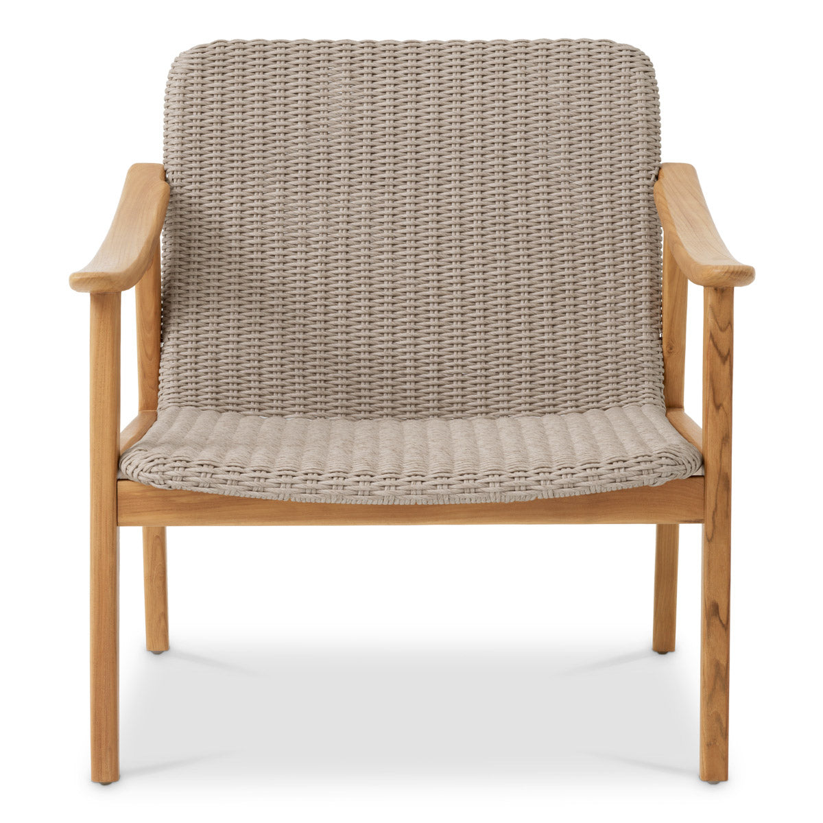 Eichholtz Outdoor Chair Honolulu teak wood exudes timeless beauty while the polyethylene seats and backrests boast exceptional durability...