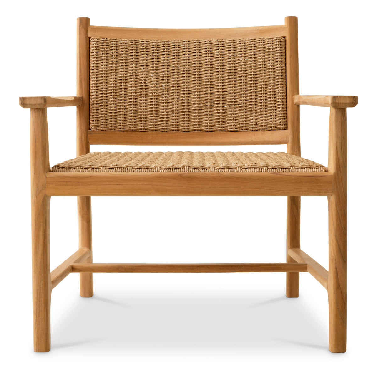 Eichholtz Outdoor Chair Pivetti forests, it radiates a captivating natural teak finish, while the polyethylene seat and back offer