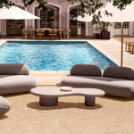 Eichholtz Outdoor Coffee Table Erato with elevated materials for a statement in any luxury interior. Dimensions W 39.5" D 71.5"