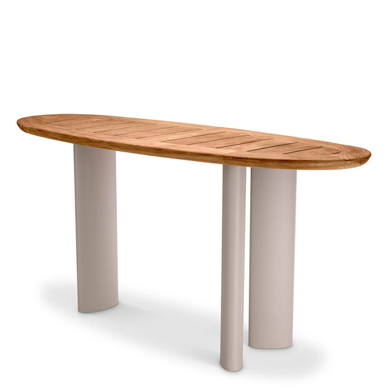 Eichholtz Outdoor Console Table Free Form The Free Form Console Table is skillfully crafted from sustainably sourced Grade A teak wood.