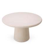 Eichholtz Outdoor Dining Table Cleon M a smooth cream finish makes it suitable for both indoor and outdoor use, while its