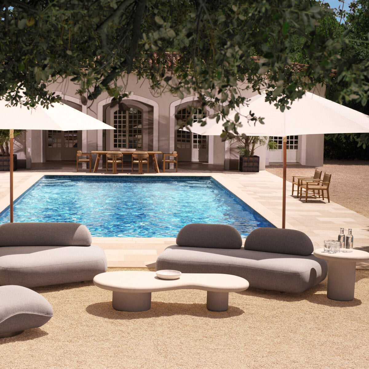 Eichholtz Outdoor Side Table Vitalis to your patio or indoor setting. Its glass fibre reinforced concrete construction in a smooth