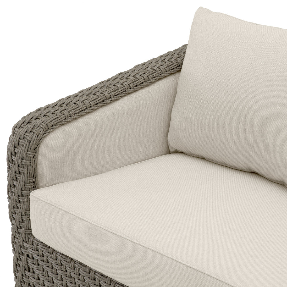 Eichholtz Outdoor Sofa Bryson luxury interior. Dimensions W 100.0" D 36.0" H 33.5" Expertly made for enduring style and