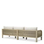 Eichholtz Outdoor Sofa Julian L the Outdoor Sofa Julian L. Crafted from aged teak, it boasts Viola sand upholstery that