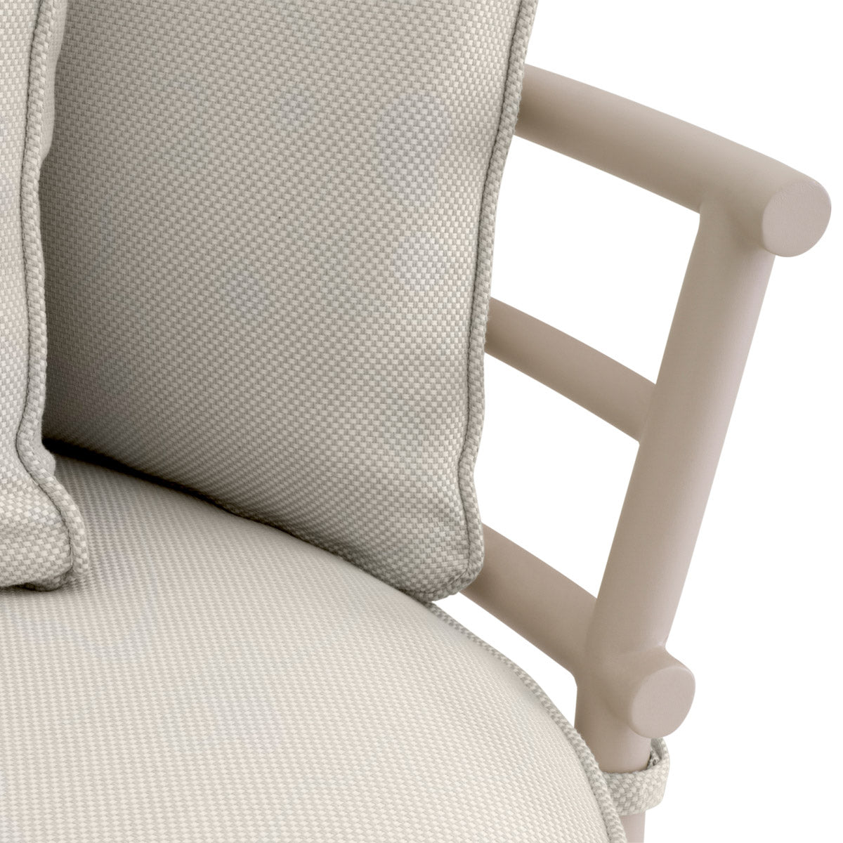 Eichholtz Outdoor Sofa Laguno right luxury interior. Dimensions W 86.5" D 47.0" H 23.0" Expertly made for enduring style and