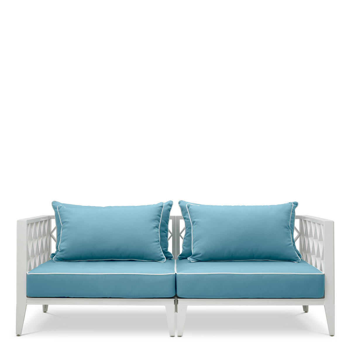 Eichholtz Outdoor Sofa Ocean Club S white frame. Its refined design and plush cushions offer the ultimate outdoor living experience, invi...