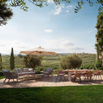 Eichholtz Outdoor Sofa Trinity and plush cushions offer the ultimate in outdoor opulence, inviting you to indulge in serene