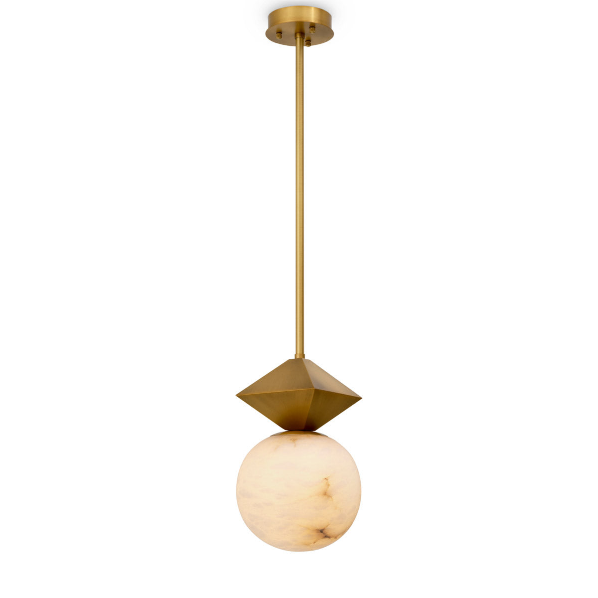 Eichholtz Pendant Elko diffuses light to cast a warm, inviting ambiance. Its unique combination of materials brings a