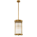 Eichholtz Pendant Rousseau L clear and frosted glass shade creates a captivating dance of light and shadow. With impeccable