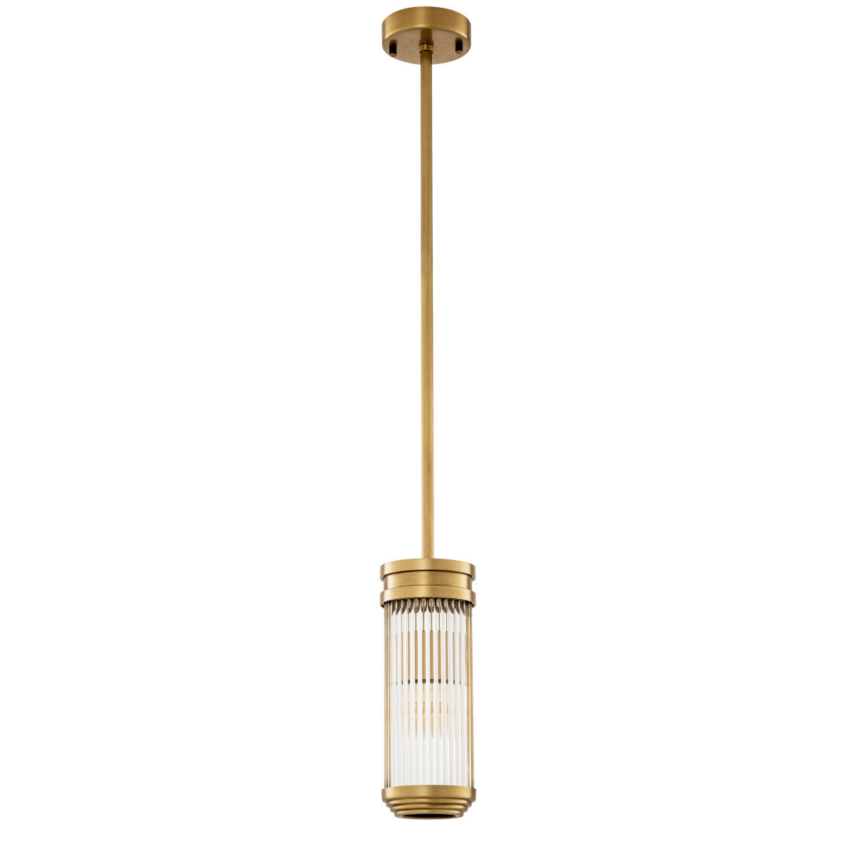 Eichholtz Pendant Rousseau S warm and inviting ambiance, while the clear and frosted glass shade create a mesmerizing interplay