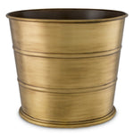 Eichholtz Planter Hortus Introducing the Hortus Vintage Brass Finish Planter, a masterpiece of timeless elegance. Adorned in a