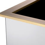 Eichholtz Planter Moorea a brushed brass finish. (A perfect planter box for your Christmas tree!) Planter Moorea Crafted