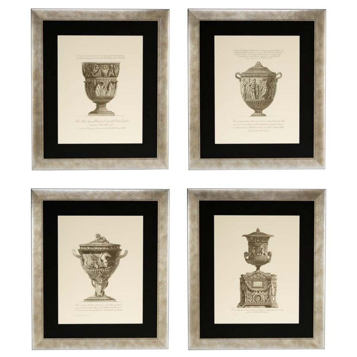 Eichholtz Prints Giovanni Battista set of 4 Add grandeur to your décor with this set of 4 detailed prints of antique urns