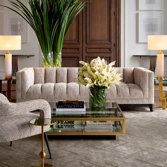 Eichholtz Rug La Belle 200 x 300 cm plush carpet. Hand woven from 100% viscose pile, the grey Carpet La Belle has a