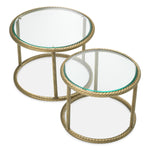 Eichholtz Side Table Addison set of 2 brass finish that adds a touch of sophistication to your dÃ©cor. Each table showcases refined
