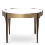 Eichholtz Side Table Artemisa are accentuated by sleek bronze bars on the legs and a tabletop of beveled mirror