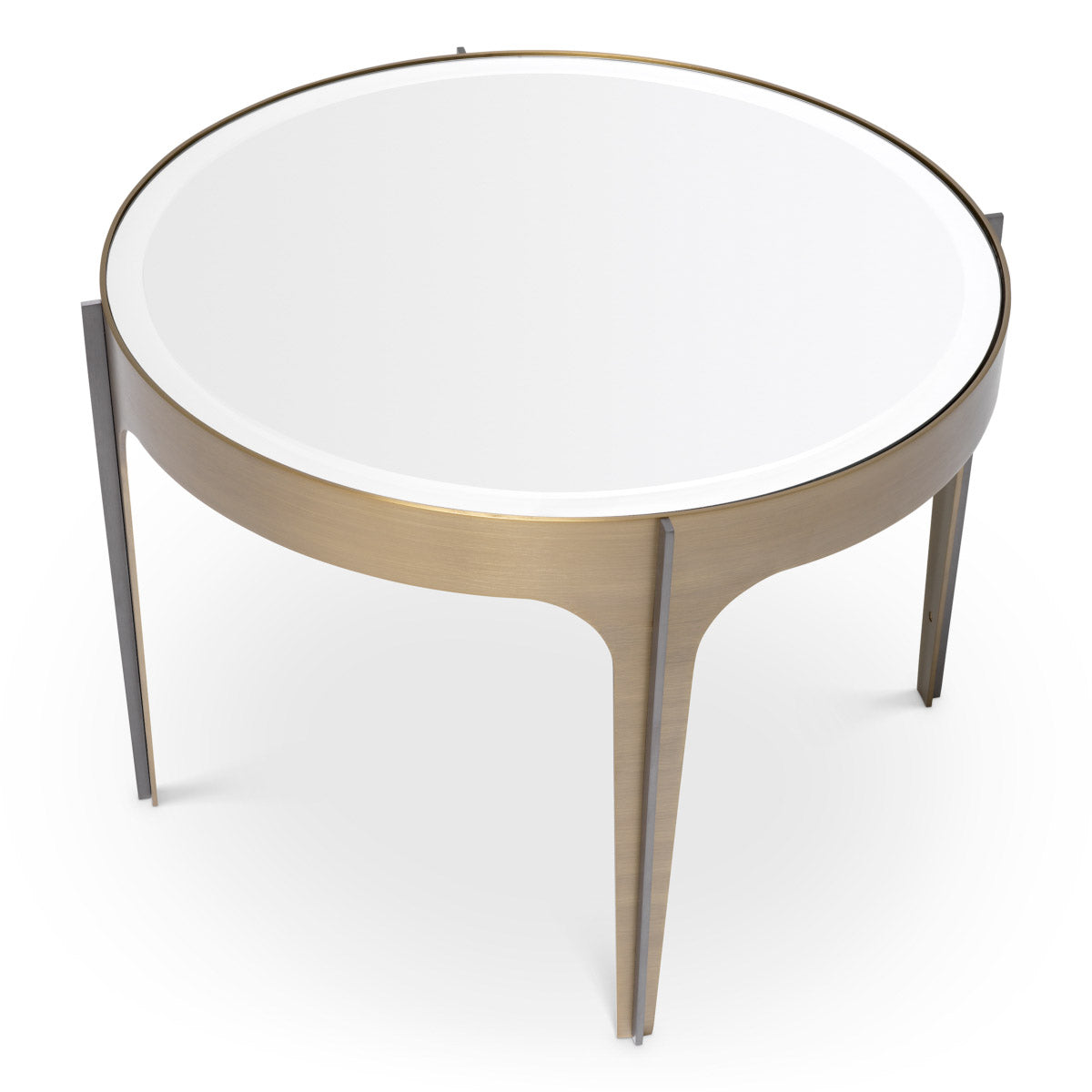 Eichholtz Side Table Artemisa glass, bringing focus to the spaciousness within the solid materials shaping this piece. Side Table
