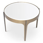 Eichholtz Side Table Artemisa glass, bringing focus to the spaciousness within the solid materials shaping this piece. Side Table