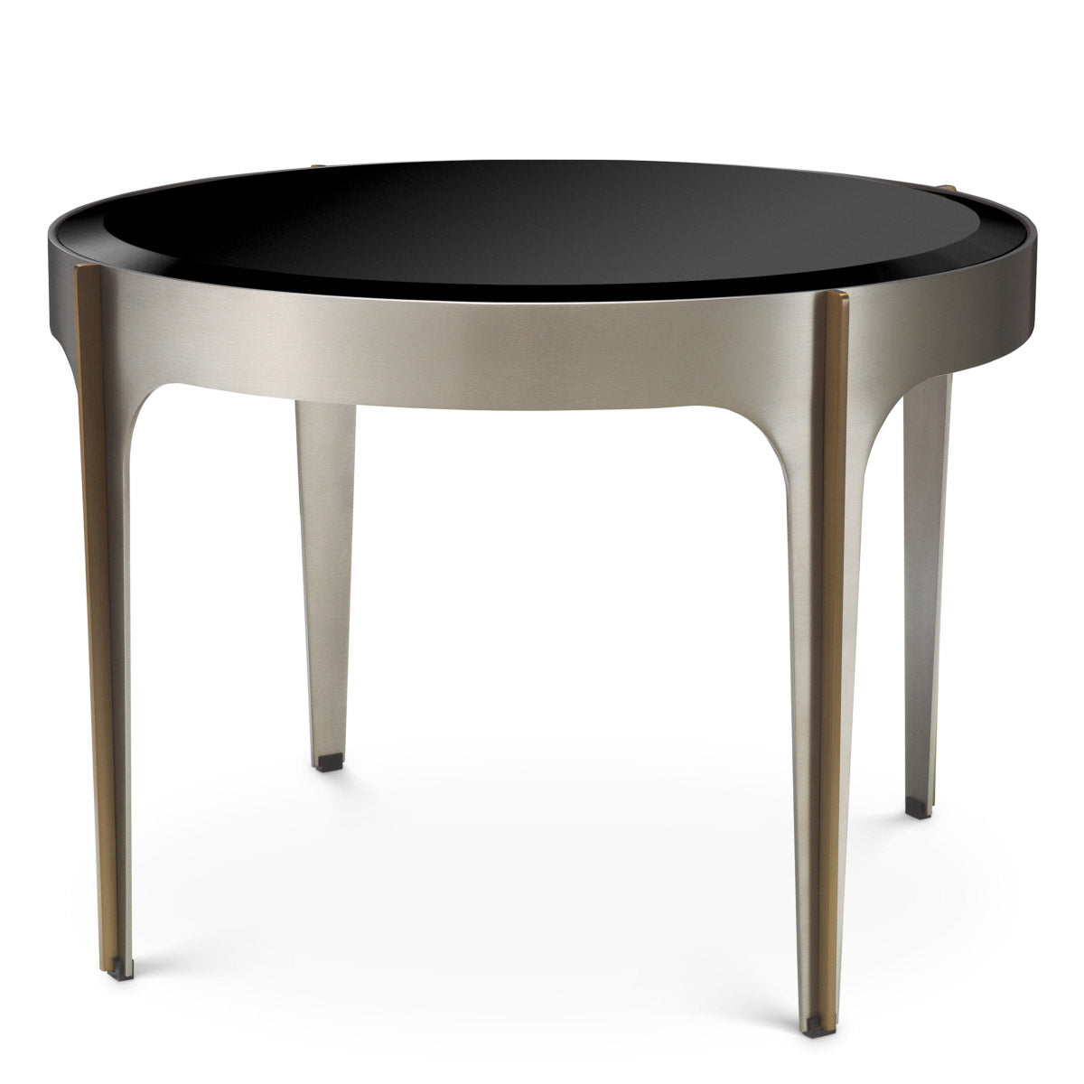Eichholtz Side Table Artemisa Embrace contemporary sophistication with the Artemisa Side Table. Its brushed steel and brass finishes mingle