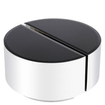 Eichholtz Side Table Astra set of 2 tabletop of bevelled black glass. Personalise to your liking: use each table as a single