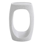 Eichholtz Side Table Clipper high raised edge. It is entirely crafted from one solid piece of white marble, which makes